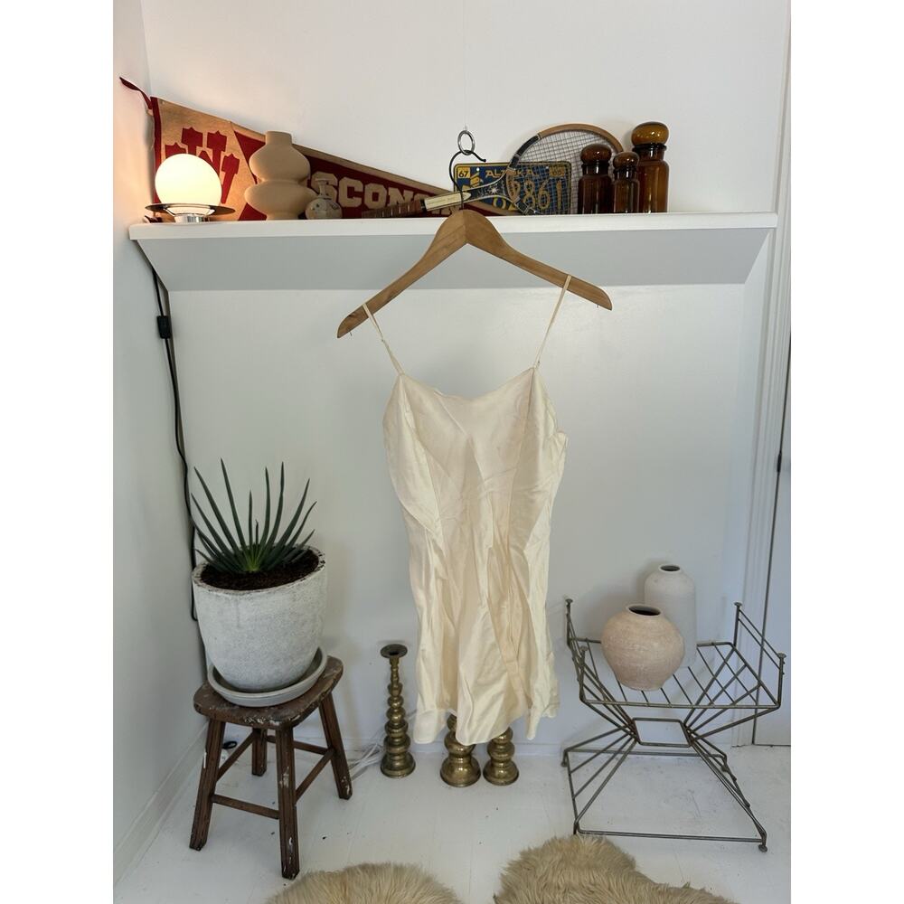 Victoria's Secret Ivory Slip Mini Dress S